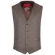 Wilvorst TZIACCO Herren Weste Royal V-Neck Braun gemustert