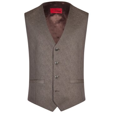 Wilvorst TZIACCO Herren Weste Royal V-Neck Braun gemustert 50