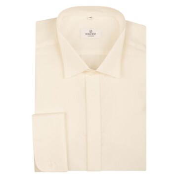 Wilvorst HEMDEN Herren Smokinghemd Langarm Kläppchenkragen Modern-Fit Creme
