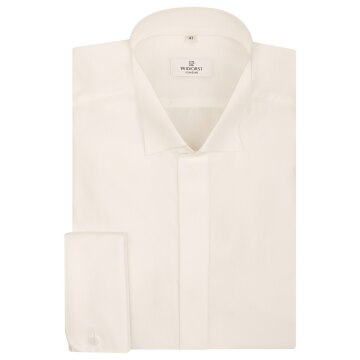 Wilvorst HEMDEN Herren Smokinghemd Langarm Kläppchenkragen Modern-Fit Weiß