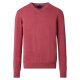 CASAMODA Herren Pullover V-Neck Regular Baumwolle Himbeerrot