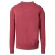 CASAMODA Herren Pullover V-Neck Regular Baumwolle Himbeerrot