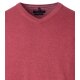 CASAMODA Herren Pullover V-Neck Regular Baumwolle Himbeerrot