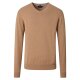 CASAMODA Herren Pullover V-Neck Regular Pima-Baumwolle Hellbraun