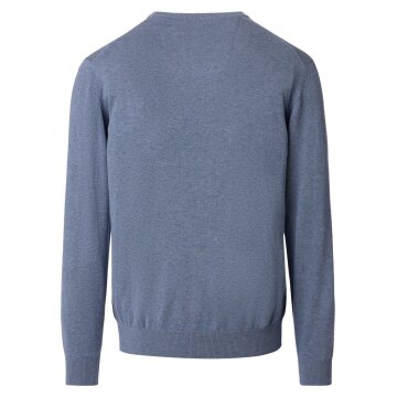 CASAMODA Herren Pullover V-Neck Regular Pima-Baumwolle Grau