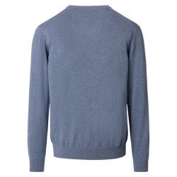 CASAMODA Herren Pullover V-Neck Regular Pima-Baumwolle Grau