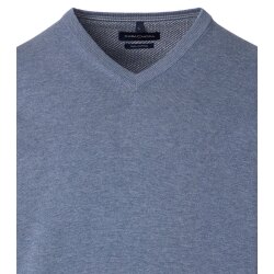 CASAMODA Herren Pullover V-Neck Regular Pima-Baumwolle Grau