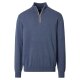 CASAMODA Herren Strick-Troyer Zipper Regular Baumwolle Blau