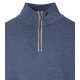CASAMODA Herren Strick-Troyer Zipper Regular Baumwolle Blau