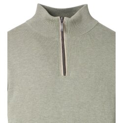CASAMODA Herren Strick-Troyer Zipper Regular Baumwolle Hellgrün