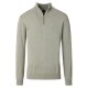CASAMODA Herren Strick-Troyer Zipper Regular Baumwolle Hellgrün