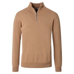 CASAMODA Herren Strick-Troyer Zipper Regular Baumwolle...