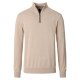CASAMODA Herren Strick-Troyer Zipper Regular Baumwolle Beige