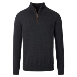 CASAMODA Herren Strick-Troyer Zipper Regular Baumwolle...