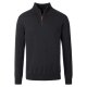 CASAMODA Herren Strick-Troyer Zipper Regular Baumwolle Anthrazit
