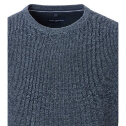 CASAMODA Herren Pullover Langarm Rundhals Regular Blau