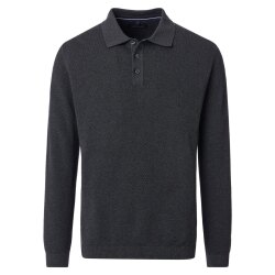 CASAMODA Herren Poloshirt Langarm Regular Baumwolle...