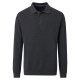 CASAMODA Herren Poloshirt Langarm Regular Baumwolle Anthrazit
