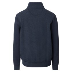 CASAMODA Herren Sweat-Troyer Zipper Regular Baumwollmix Blau