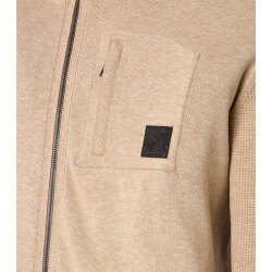 CASAMODA Strickjacke Reißverschluss Regular Baumwolle Beige