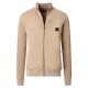 CASAMODA Strickjacke Reißverschluss Regular Baumwolle Beige