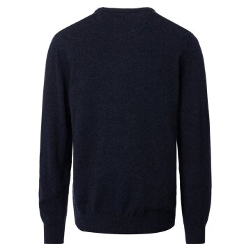 CASAMODA Woll-Pullover Rundhals Regular Lammwollmix Marine