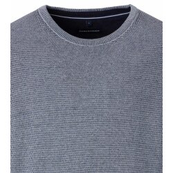CASAMODA Herren Pullover Langarm Rundhals Regular Baumwolle Blau