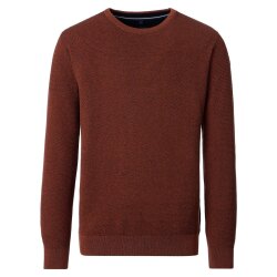CASAMODA Pullover Langarm Rundhals Regular Baumwolle Orange