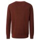 CASAMODA Pullover Langarm Rundhals Regular Baumwolle Orange