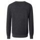 CASAMODA Pullover Langarm Rundhals Regular Baumwolle Anthrazit