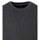 CASAMODA Pullover Langarm Rundhals Regular Baumwolle Anthrazit