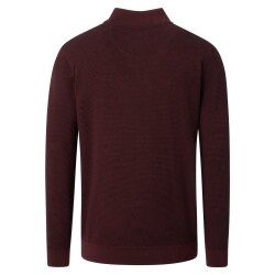 CASAMODA Herren Strick-Troyer Zipper Regular Baumwolle Rot