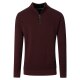 CASAMODA Herren Strick-Troyer Zipper Regular Baumwolle Rot