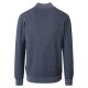 CASAMODA Herren Strick-Troyer Zipper Baumwolle Silbergrau