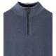 CASAMODA Herren Strick-Troyer Zipper Baumwolle Silbergrau
