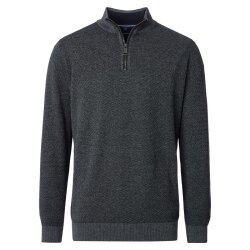 CASAMODA Herren Strick-Troyer Zipper Regular Baumwolle...