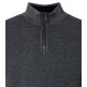 CASAMODA Herren Strick-Troyer Zipper Regular Baumwolle Anthrazit