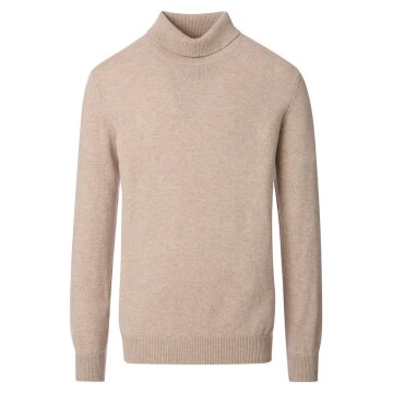 CASAMODA Herren Rollkragen-Pullover Regular Lammwollmix Beige