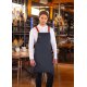KARLOWSKY Unisex Latzschürze DIAMOND-CUT® Echtlederbänder Schwarz