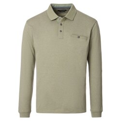 CASAMODA Herren Poloshirt Langarm Casual Piqué...