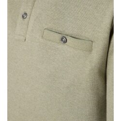CASAMODA Herren Poloshirt Langarm Casual Piqué Hellgrün