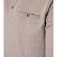 CASAMODA Herren Poloshirt Langarm Polokragen Casual Piqué Beige