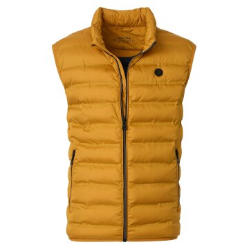 REDMOND Casual Herren Steppweste Stehkragen Polyester Gelb