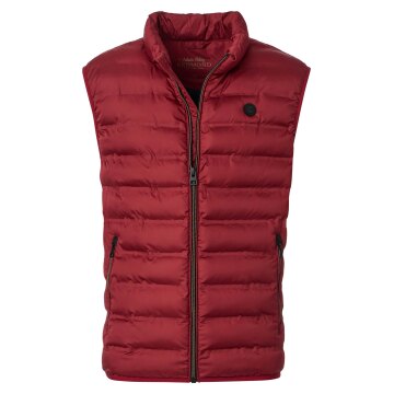 REDMOND Casual Herren Steppweste Stehkragen Polyester Rot