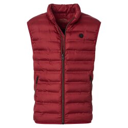 REDMOND Casual Herren Steppweste Stehkragen Polyester Rot