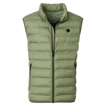 REDMOND Casual Herren Steppweste Stehkragen Polyester Grün