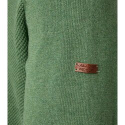 REDMOND Casual Herren Strickjacke Zipper Comfort Baumwolle Grün
