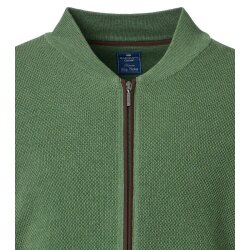 REDMOND Casual Herren Strickjacke Zipper Comfort Baumwolle Grün