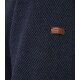 REDMOND Casual Herren Strick-Pullover Rundhals Comfort Marine