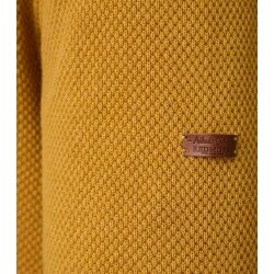 REDMOND Casual Herren Strick-Pullover Rundhals Comfort Gelb